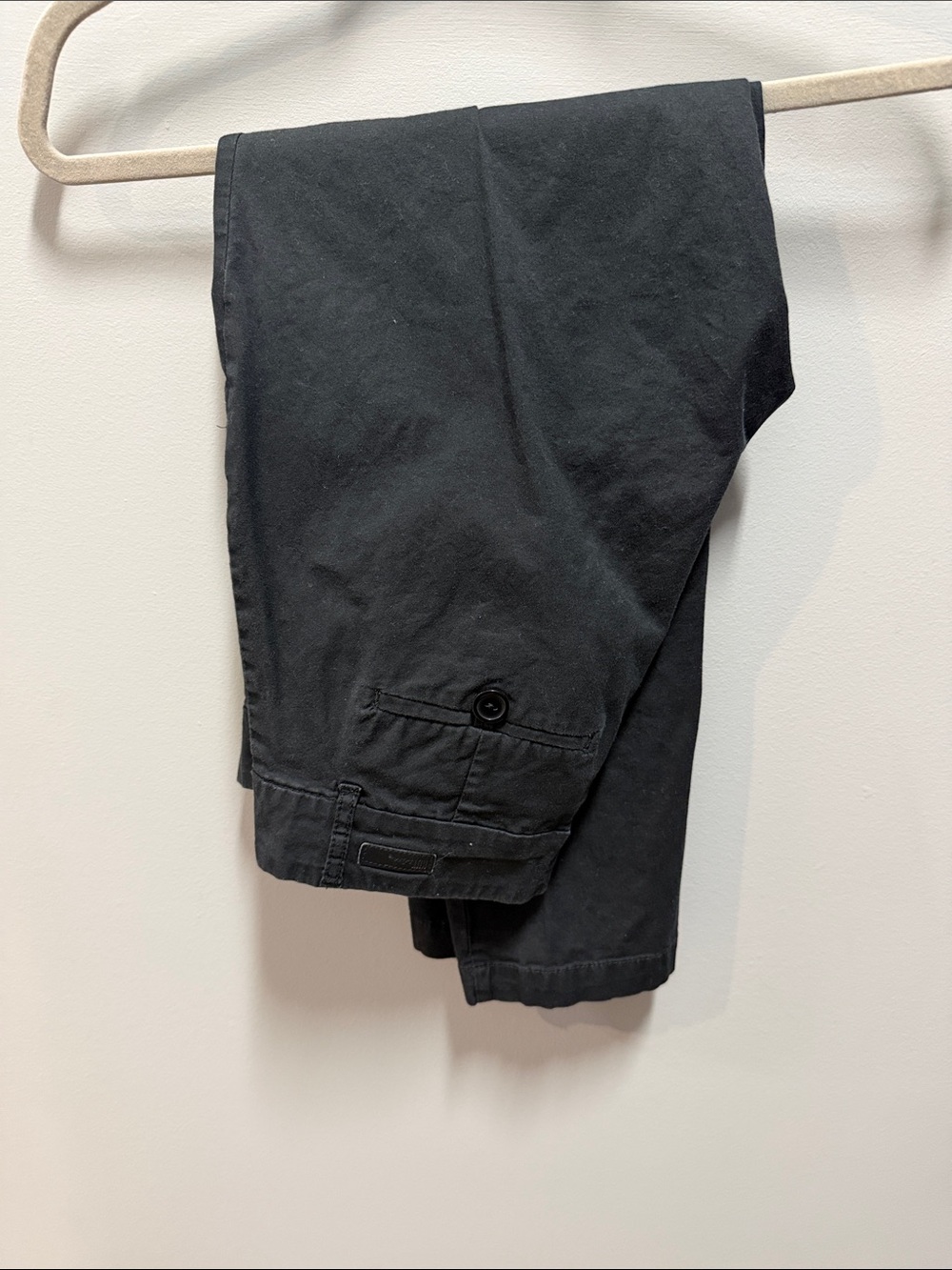 Taylor Black Cropped Women's Pants with Button Cuff